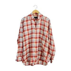 Robert Talbott Mens 100% Linen Button Down Shirt Medium Summer Luxury Western